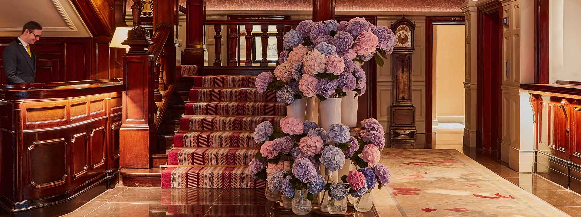 The Connaught Entrance Stairs and Flpwers