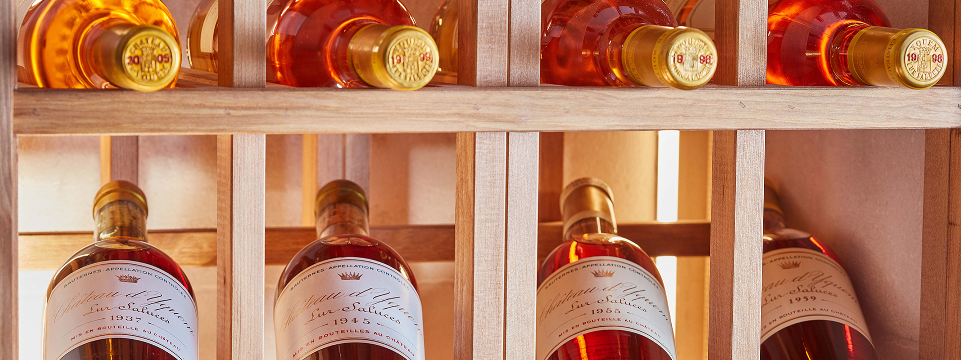 Fine Rosé wine on shelf at the Sommelier's Table in Hélène Darroze at The Connaught