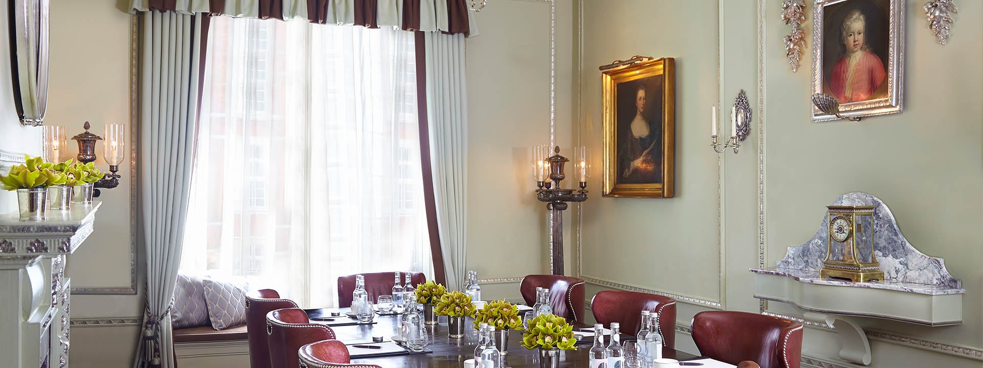 The Georgian room at The Connaught set up for a meeting