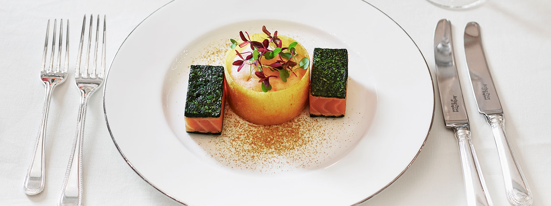 A dish from The Connaught events menu